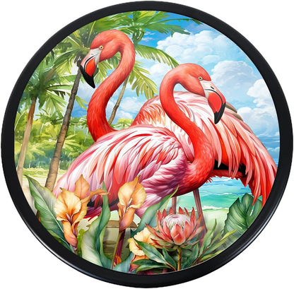 Briarwood Lane Flamingo Pair Cast Iron/Glass Plant Stand