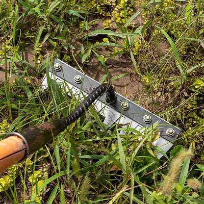 Gardening Hand Weeder Tool,Manual Weeder Tool with Detachable Blades, 4 Sizes High Carbon Steel Dual-Edge Design for Farm Garden Lawn Weed Removal, Soil Cultivation & Root Extraction (5 Tines)