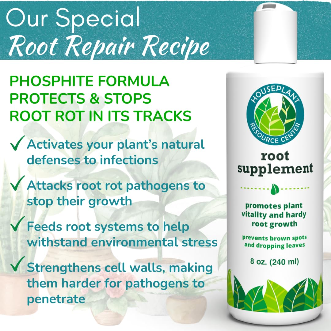 Root Rot Repair for Houseplants – Recovery Drops Root Supplement for Overwatering or Shock | Heals Roots, Prevents Brown Spots & Dropping Leaves (8 oz)