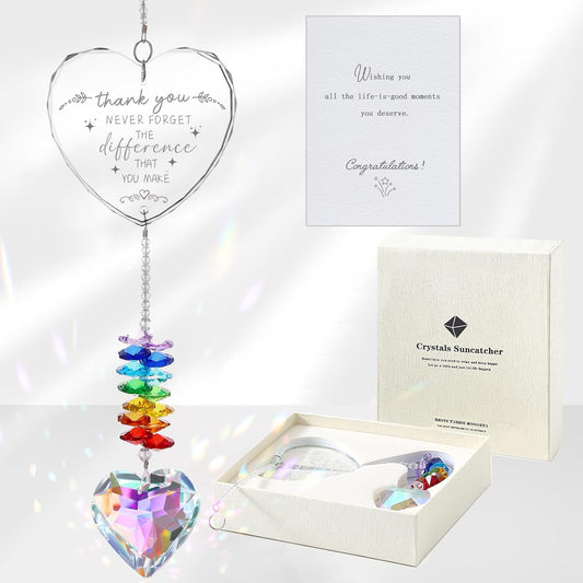 Thank You Gifts, Crystal Suncatcher Thank You Gifts for Women, Never Forget Appreciation Gifts
