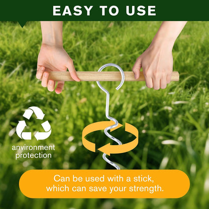 A Tree Support kit for straightening Trees, which Includes Supporting Metal Stakes and Ropes. It can Also be Used for Tree Protection in Harsh Weather and Outdoor Tent Fixation. (2)