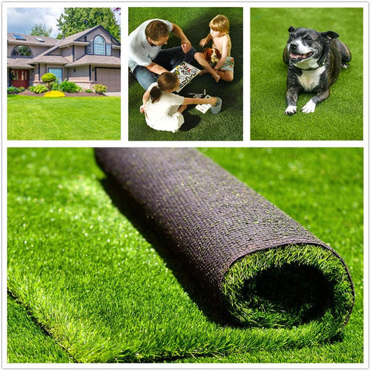Artificial Grass Turf 4FTX24FT, 1.38" Pile Height Realistic Synthetic Grass, Indoor Outdoor Pet