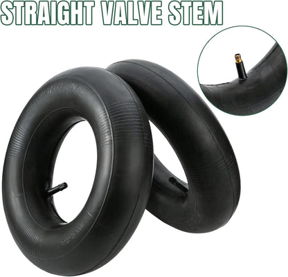 13x4.00-6 Inner Tube 4.10/3.50-6 Heavy Duty Replacement Tire Tubes with Straight Valve Stem for Wheelbarrows, Mowers, Hand Trucks - 2 Pack