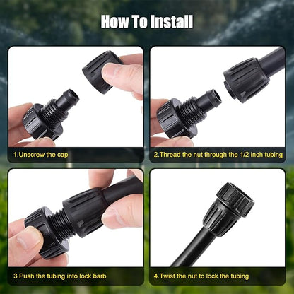 US Standard Faucet Adapter 6pc, 3/4 "Faucet to 1/2" Drip Irrigation Fitting Garden Hose Adapter