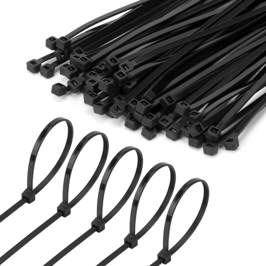 8 Inch Black Zip Tie 1000 PCS, 40 Lbs - Small to Medium Zip Tie, Nylon PA66 UV Resistant Cable Tie