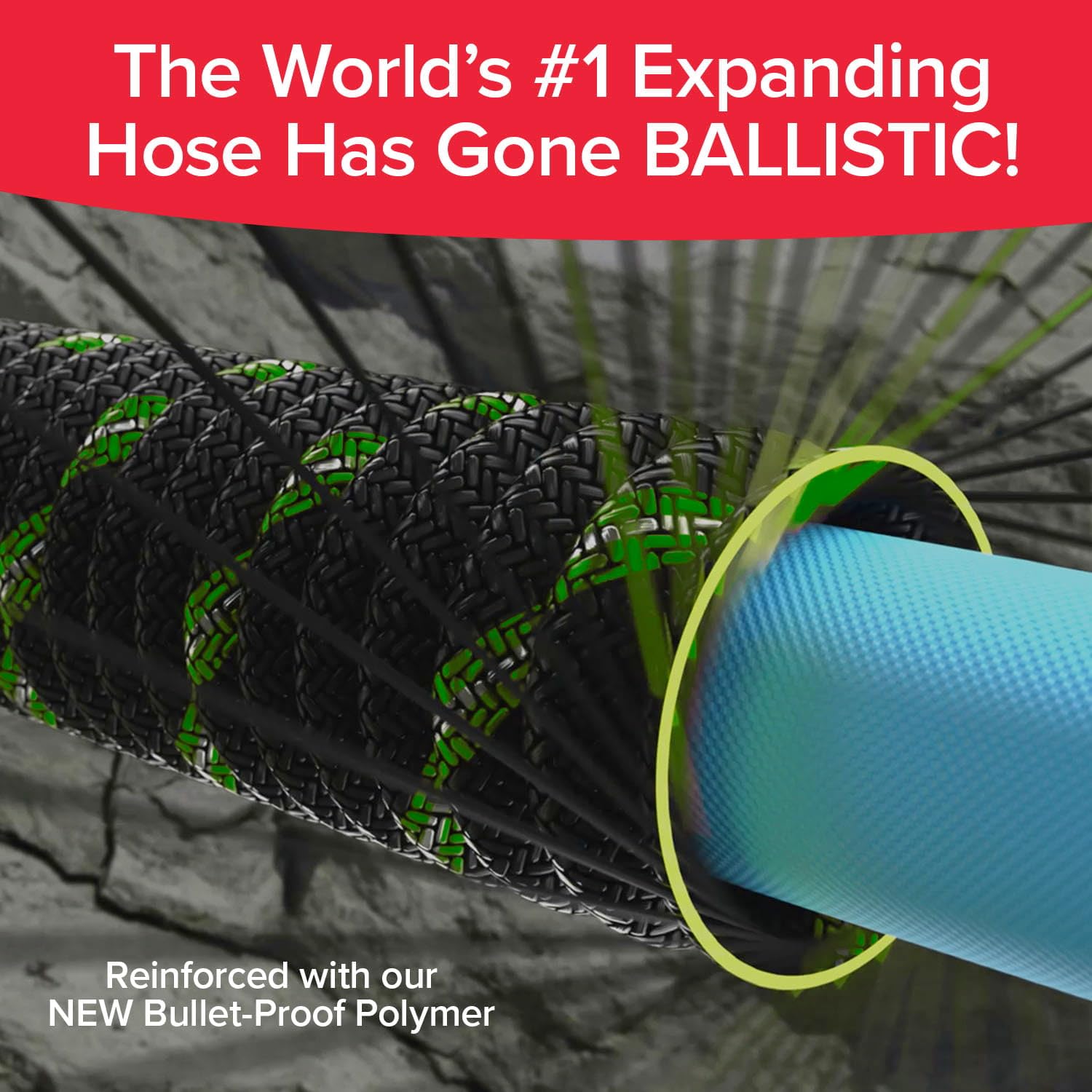 Pocket Hose Ballistic Double UV Edition 100 FT Expandable Garden Hose w/Pocket Pivot Swivel