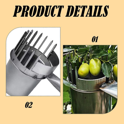 Fruit Picker Gardening Equipment Galvanized Iron Sturdy Easy to Use Portable Picking Tool Manual Agricultural Tool