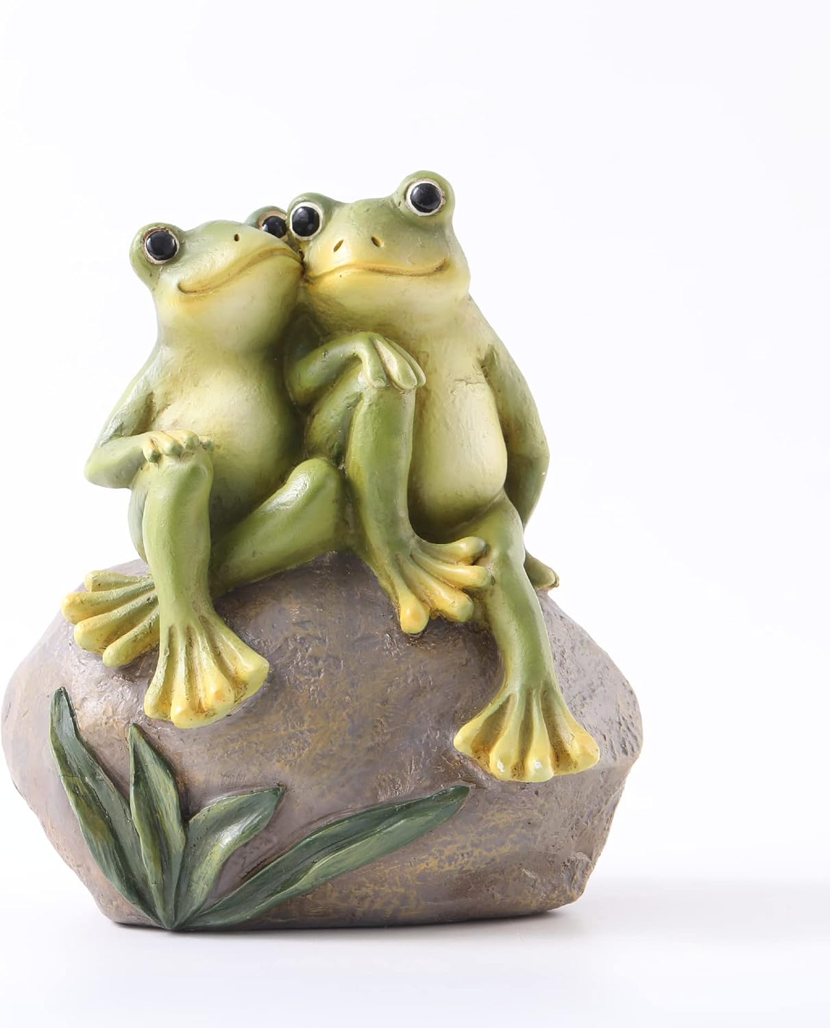 Resin Frog Garden Statue, Green Frog Figure for Outdoor Decor Yard and Garden Decoration Resin Sculpture (Style 1)