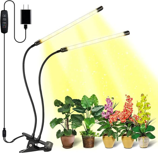 bseah Grow Light Plant Lights for Indoor Plants, Full Spectrum Plant Grow Lamp, 10 Dimmable Levels Auto ON & Off with 3/9/12H Timer