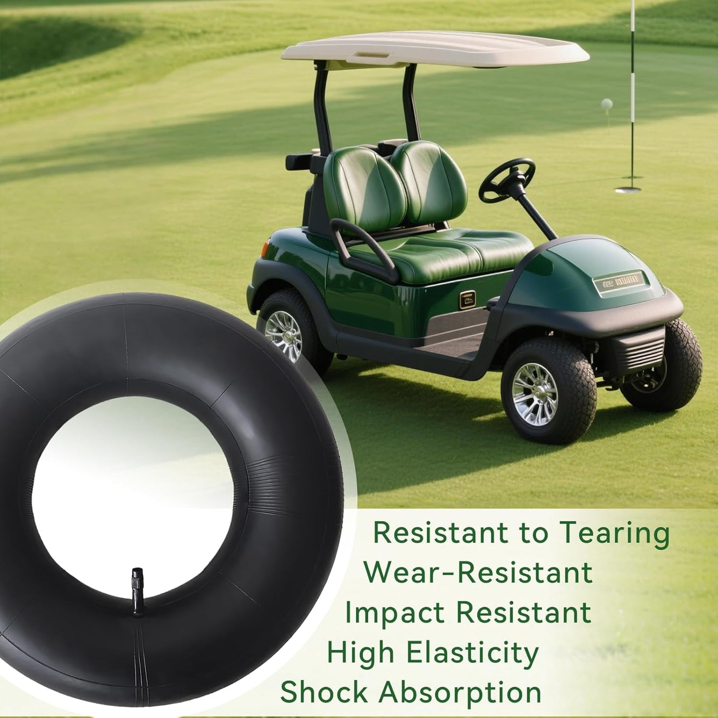 4.80/4.00-8" Inner Tubes 480/400-8 Tire Tube 4.80-8 4.00-8 Replacement Tube for Wheelbarrows, Mowers, Hand Trucks, Dollies, Straight Valve Stem (2-Pack)