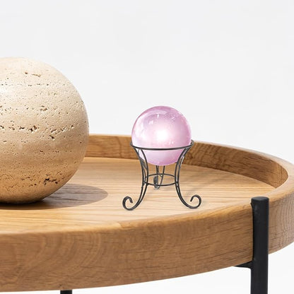 Yardwe Iron Ball Stand Gazing Globe Stand Sphere Holder Metal Crystal Ball Display Stand Glass Bowl Ring Metal Egg Stand for Crystal Ball Globe