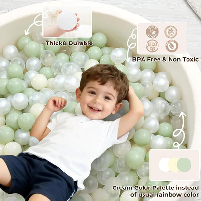 TRENDPLAY Plastic Balls for Ball Pits 2.2 Inch, Pack of 50 100 200 500 Hollow Balls, Perfect for Toddler Baby Pools,Party,Festival Decoration