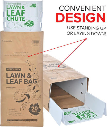 Lawn and Leaf Chute, Reusable Lawn Bag Holder for Easy Leaf Collecting, Durable Lawn Bag Funnel for Paper Leaf Bags, Leaf Bag Chute for Sweeping and Collecting Yard Debris, No Bending Required!