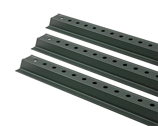 U-Channel Sign Post/Delineator Post, 6-Foot Green Painted, 1.12 lb/ft Steel, Pre-Drilled Holes (3