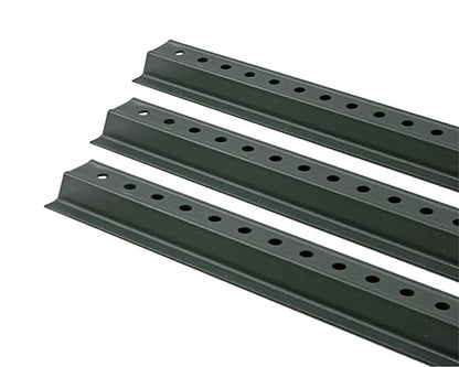 U-Channel Sign Post/Delineator Post, 6-Foot Green Painted, 1.12 lb/ft Steel, Pre-Drilled Holes (3