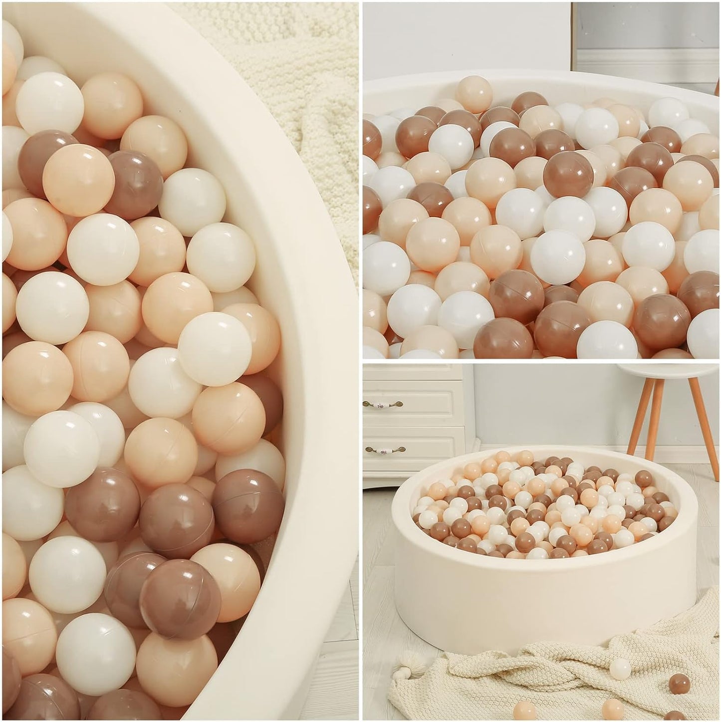TRENDPLAY Plastic Balls for Ball Pits - Hollow Balls- Safe and Exciting Playtime - Perfect for Baby Pools, Birthday Party Decoration