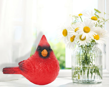 Red Cardinal Figurine, 8 inch Resin Vibrant Red Cardinal Memorial Gifts for Loss of Loved One