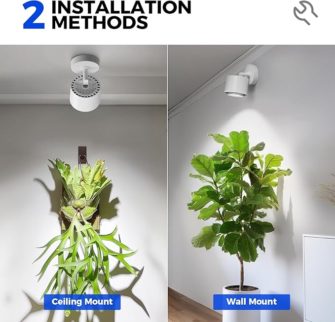 Barrina TR40a Track Grow Light for Indoor Plants, 40W Hanging Grow Lights with Adjustable Beam Angle (15°-60°), 5000K Full Spectrum Wall-Mounted Plant Light with Timer for Growing Houseplants,1-Pack