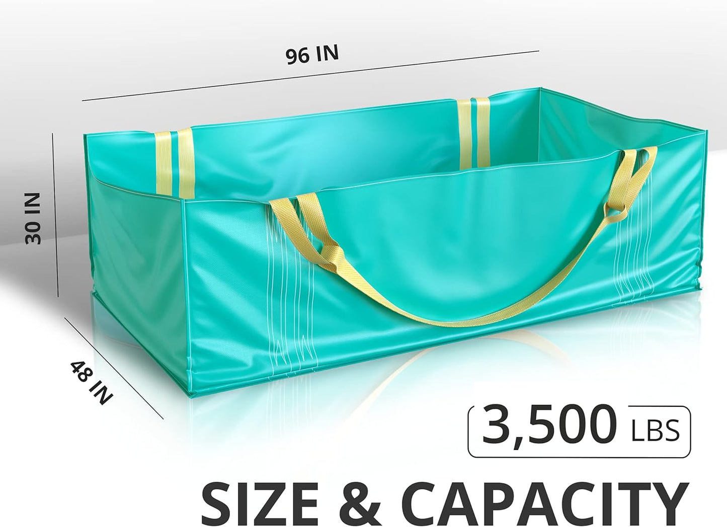 Skywin Dumpster Bag, 2 Pack Foldable and Reusable Trash Bag for Waste Management, Multiple Times Use During Renovations Tear Resistant and Can Hold Up to 3,500 lbs (Green)