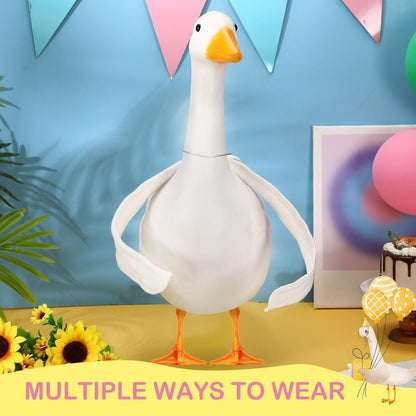 1 Pcs Poseable Goose Wings for 15”- 20" Porch Lawn Goose Outfit Accessories Poseable White Wings for Outdoor Patio Yard Lawn Art Decoration (Flat Edge)
