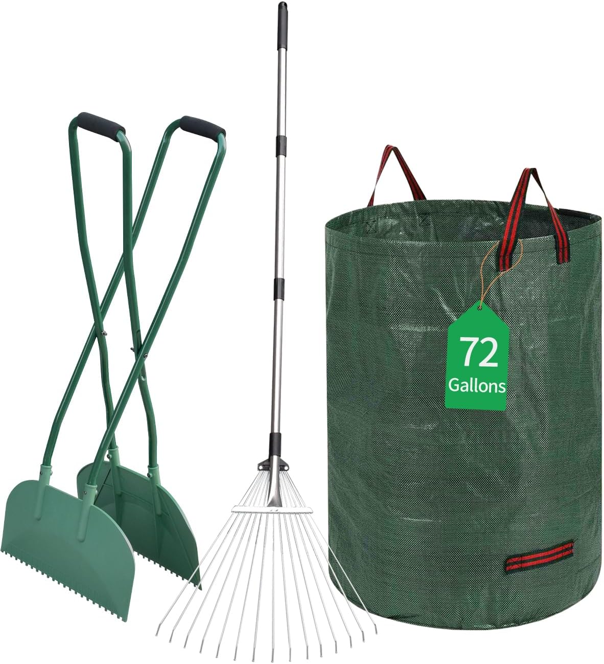 Leaf Grabber, Grabber Rake, Leaf Picker Upper, Leaf Scoops with Long Handle, Rakes for Yard Work, Yard Tools for Garden Cleaning