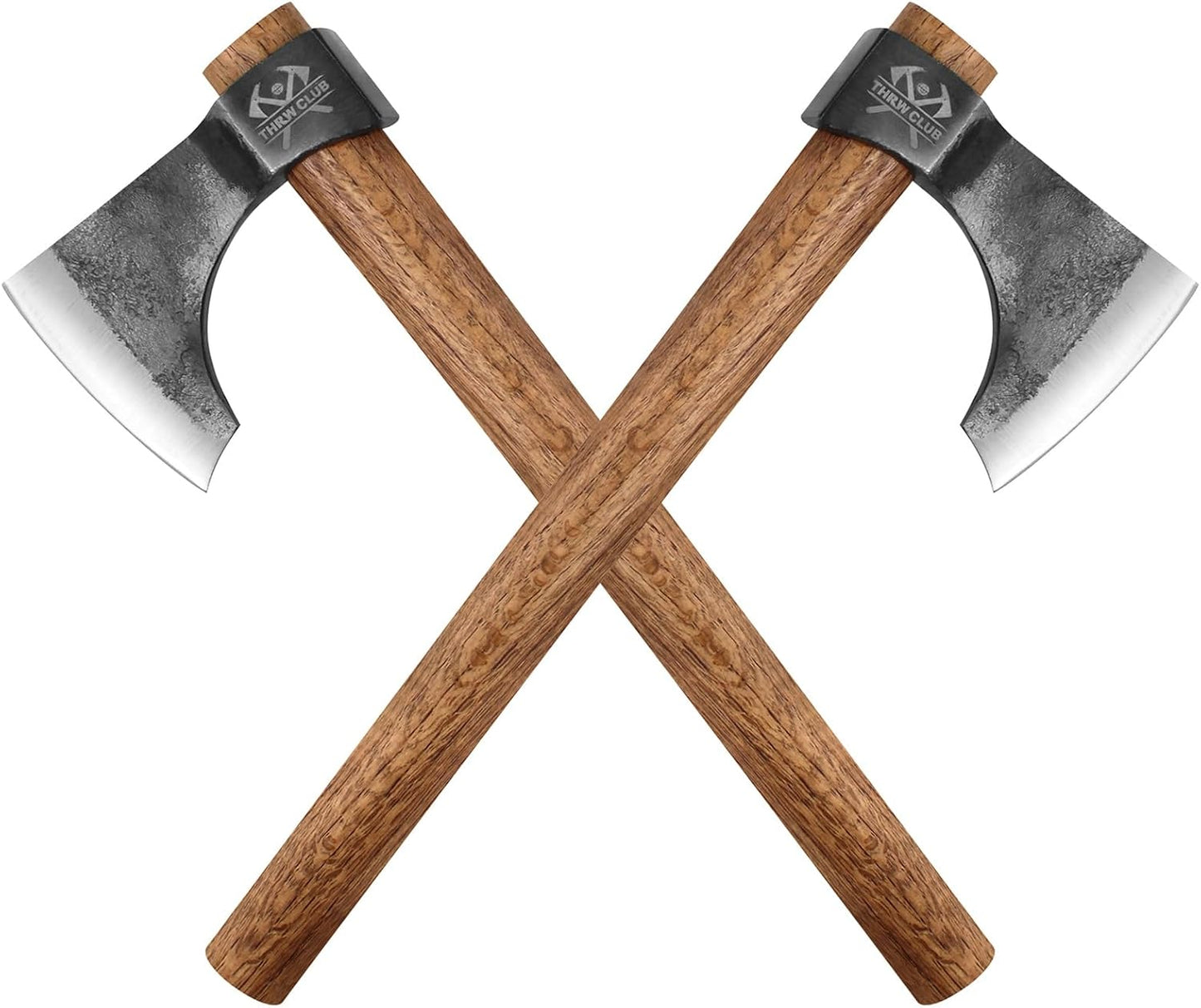 Throwing Axe Set, 16.5" Throwing Tomahawk with 1065 High Carbon Steel & Wooden Handle, Perfect for Axe Throwing Game for Backyard, Competition and Recreation