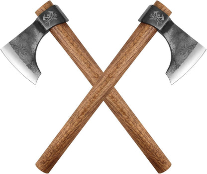 Throwing Axe Set, 16.5" Throwing Tomahawk with 1065 High Carbon Steel & Wooden Handle, Perfect for Axe Throwing Game for Backyard, Competition and Recreation
