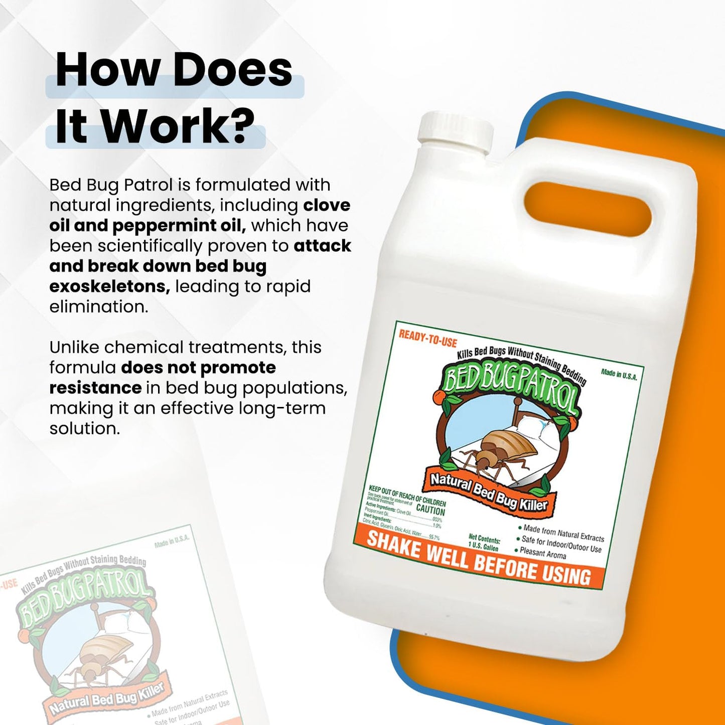 Natural Bed Bug Killer Spray – 4 Gallon Value Pack (512oz) – Child & Pet Friendly, Non-Toxic Pest Control for Mattresses, Hotels, Vehicles, Offices, Furniture & Carpets