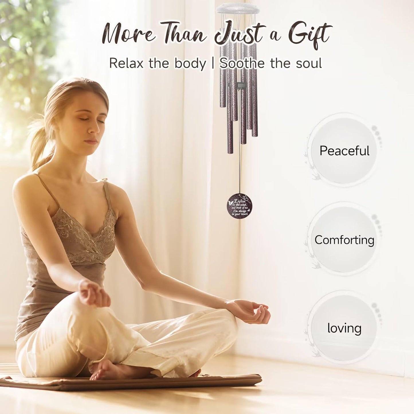 Memorial Gifts for Loss of Love one, 25''Memorial Wind Chimes Sympathy Gifts, Bereavement, Condolence, Remembrance Gifts,Windchimes in Memory of Love one