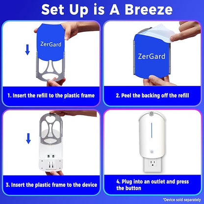 Flying Insect Trap, ZerGard Indoor Plug in Bug Catcher with UV Light (1 Device+6 Refills) Captures Mosquito Gnat Moth Fruit Flies for Kitchen, Living Room, Bedroom,ZM001