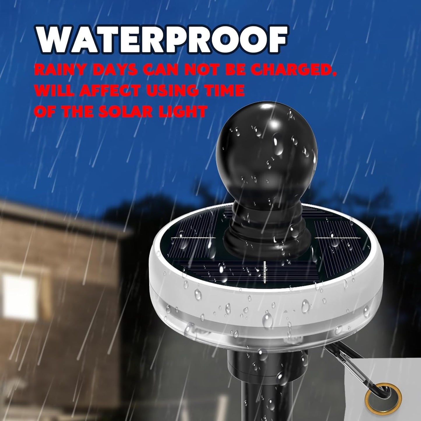 ZMTECH 2PC Solar Light for Flag Pole, Waterproof Outdoor Lighting for 5-10FT Flagpoles, Auto On/Off with Solar Charging, Fits 1in Diameter Poles (White)