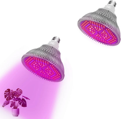 Intpro LED Grow Light Bulbs for Indoor Plants 2Pack, Plant Grow Light Bulb, Grow Bulb Full Spectrum E26 Base, Grow Light for Indoor Plants, Seed Starting