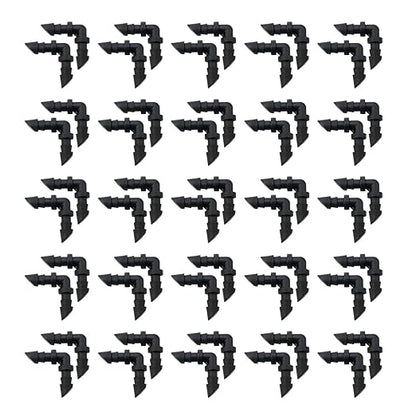 Dnyta 50pcs Drip Irrigation Barb Fittings PVC Drip Irrigation Fittings Fit for 1/4 Inch Irrigation Tubing Drip Line Irrigation Tubing Connector for Plant Drip Or Yard Spray Irrigation