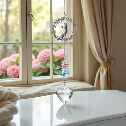 Pet Memorial Suncatcher,Dog Memorial Gifts for Loss of Dog,Cats Remembrance,Pet Loss Sympathy Gift,Bereavement Gifts(Cat)