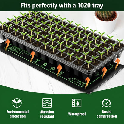 4 Pack Graphene Seedling Heat Mats for Plants, Waterproof Heating Pads for Seeds Germination and Microgreen Trays Thick and Reusable 20W