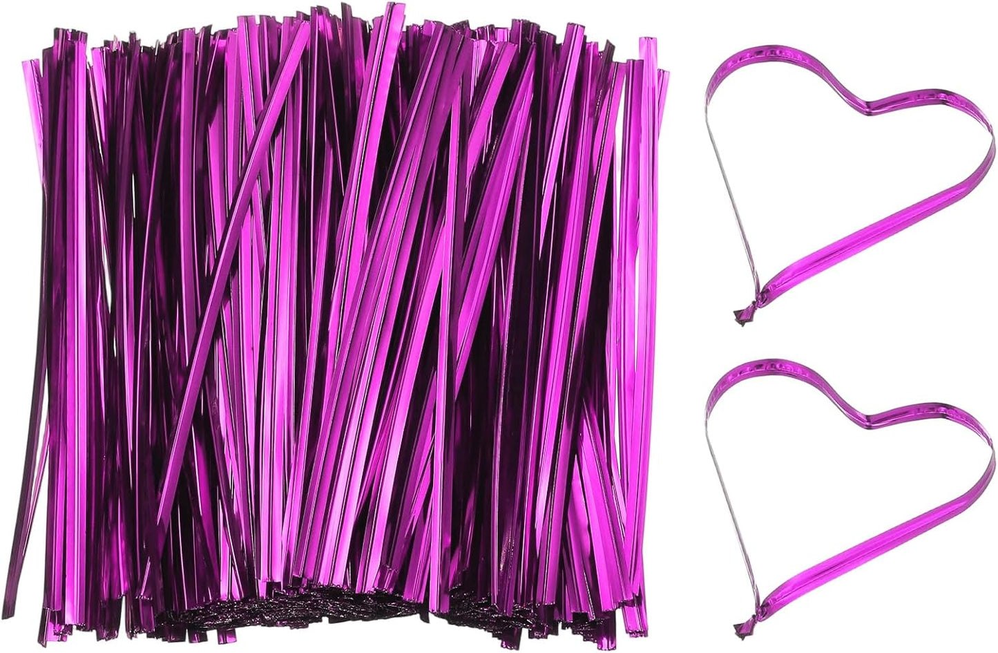 PATIKIL Bag Twist Ties 5 Inch, 800 Pcs Metallic Bread Ties for Treat Plastic Bags Gift Wrapping Candy Coffee Bag Plant Party Cake Favor, Rose Red