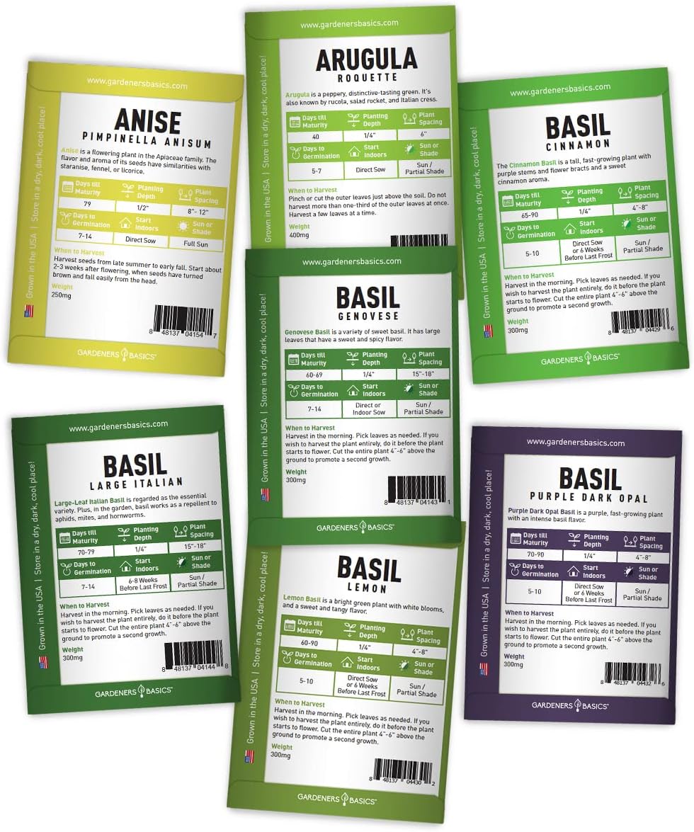 35 Medicinal & Culinary Herb Seeds Variety Pack – Heirloom Non-GMO Garden Kit for Indoor, Outdoor, or Greenhouse Growing – Apothecary, Tea & Cooking Herbs – Premium Gift for Gardeners & Homesteaders