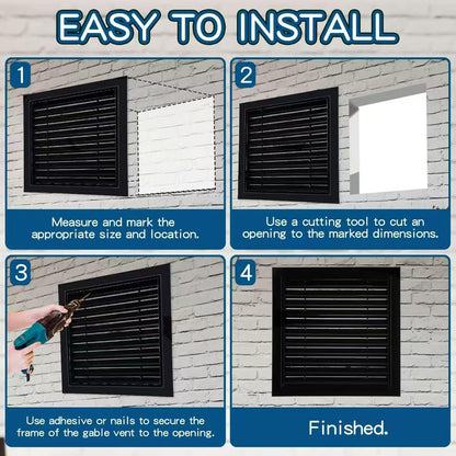 12"x18"Gable Vent - Removable Filter Screen Design, Perfect for Attic Vents and Sheds，Wall,Door, and Shipping Container,Vent Opening 10"x16", Optimal Roof Ventilatio