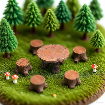 10Pcs Miniature Table and Chairs Set Mini Resin Furniture Ornaments Kit Mini Fairy Accessories for Fairy Garden DIY Garden Plant Pot
