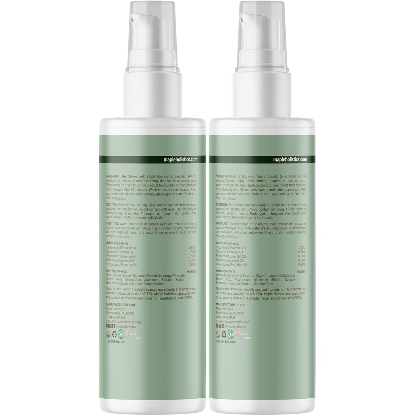 Bug Repellent Lotion for Adults & Kids - DEET Free Insect Repellent Lotion for Ticks & Mosquitoes - Made with Citronella & Lemongrass - Dermatologist Tested - Light Scent Vegan & Cruelty Free (8oz)