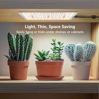 Grow Lights for Seed Starting, 552 LED Full Spectrum Plant Light Panel for Growing Indoor Plants, Slim Grow Lamp with UL Adapter, 6/12/16H Timer, 3 Light Modes, 5 Dimmable