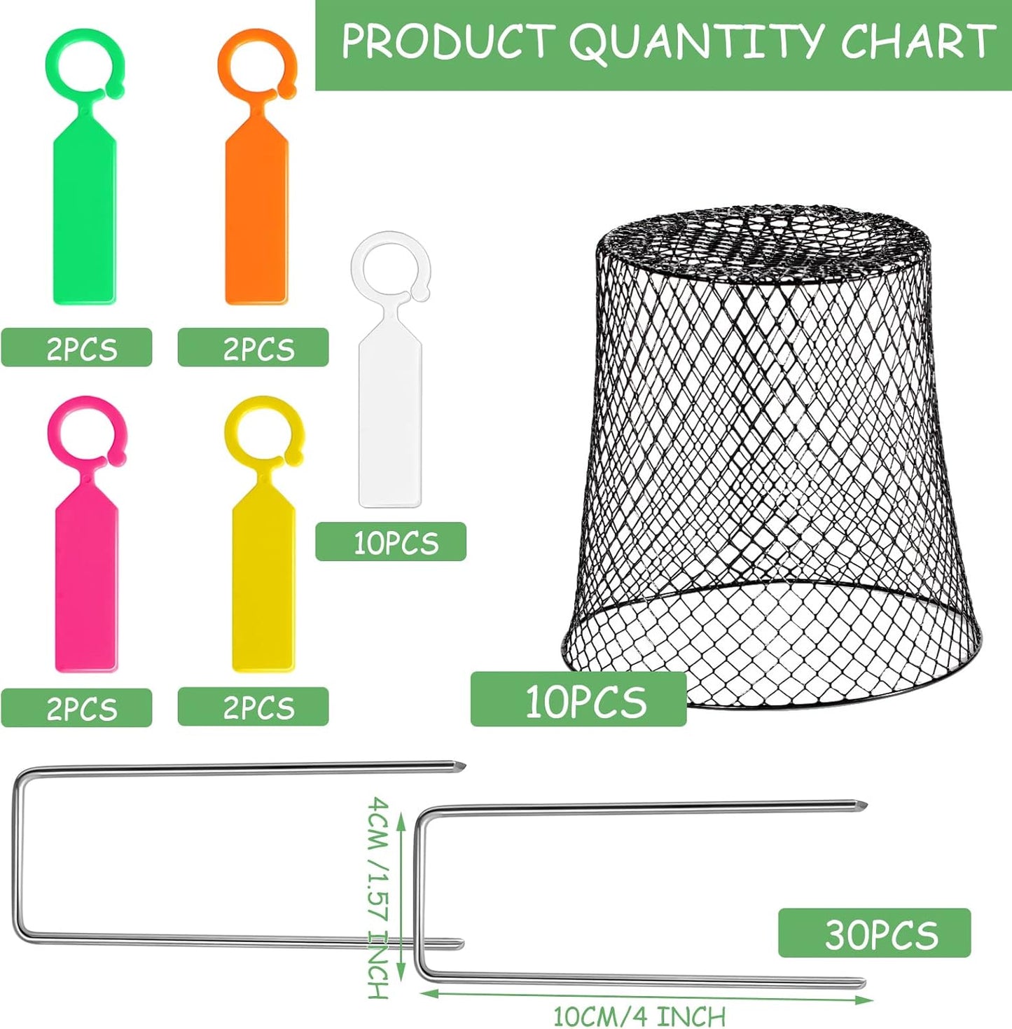 10 Pcs 8inch Chicken Wire Plant Covers Wire Garden Cloches Chicken Wire Cloche Plant Protector Metal Heavy Duty Garden Plant Cloche for Keeping Bunnies Chicken Squirrels Birds Other Out