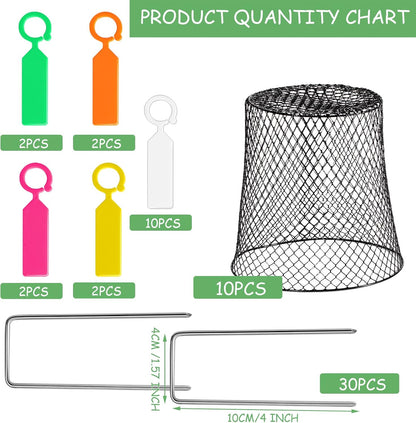 10 Pcs 8inch Chicken Wire Plant Covers Wire Garden Cloches Chicken Wire Cloche Plant Protector Metal Heavy Duty Garden Plant Cloche for Keeping Bunnies Chicken Squirrels Birds Other Out