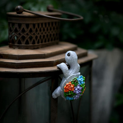Cute Climbing Turtle Flowerpot Hug Statue, Resin Hanging Turtle Statue Flowerpot, Home Decoration, Garden Fence, Balcony, Patio, Lawn, Courtyard Ornaments