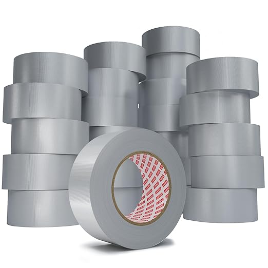 SWRT 24-Pack 9 Mil Silver Heavy Duty Duct Tape Strong Adhesive, 2 Inch x 720 Yd Duct Heavy Duty