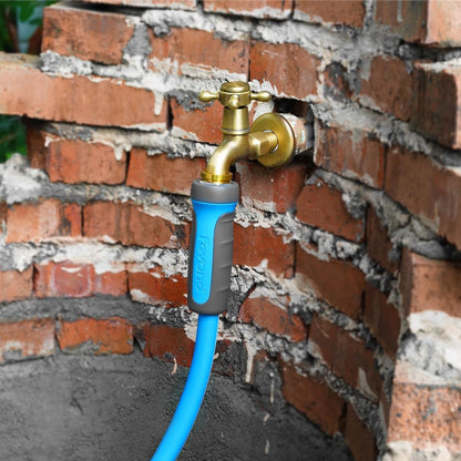 Fevone 105 ft x 5/8" Heavy Duty Garden Hose, Drinking Water Safe, Flexible & Kink-Free Hybrid Polymer Water Hose, Lightweight Outdoor Hose with swivel handles and 3/4" Solid Aluminum Fittings