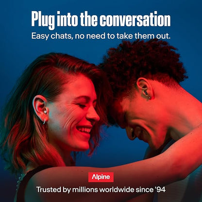 Alpine PartyPlug Pro Concert Ear Plugs, High Fidelity Professional Musician Earplugs with 21dB