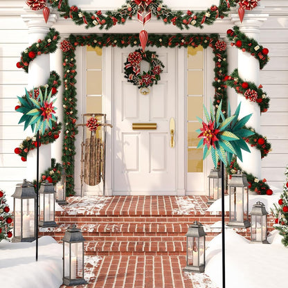 Christmas Wind Spinners Outdoor,57.9 Inches Metal Wind Spinners for Yard and Garden Xmas Windmill for Patio,Lawn & Yard