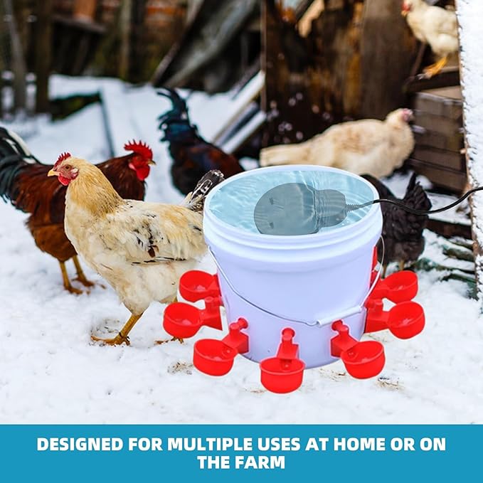 Bird Bath Heater,250W pond heater, Full-Covered Aluminum Bird Bath Heater for Outdoors in Winter,Stock Tank Heater with Thermostatically Controlled,Chicken Water Heater-Deicer,livestock water heater