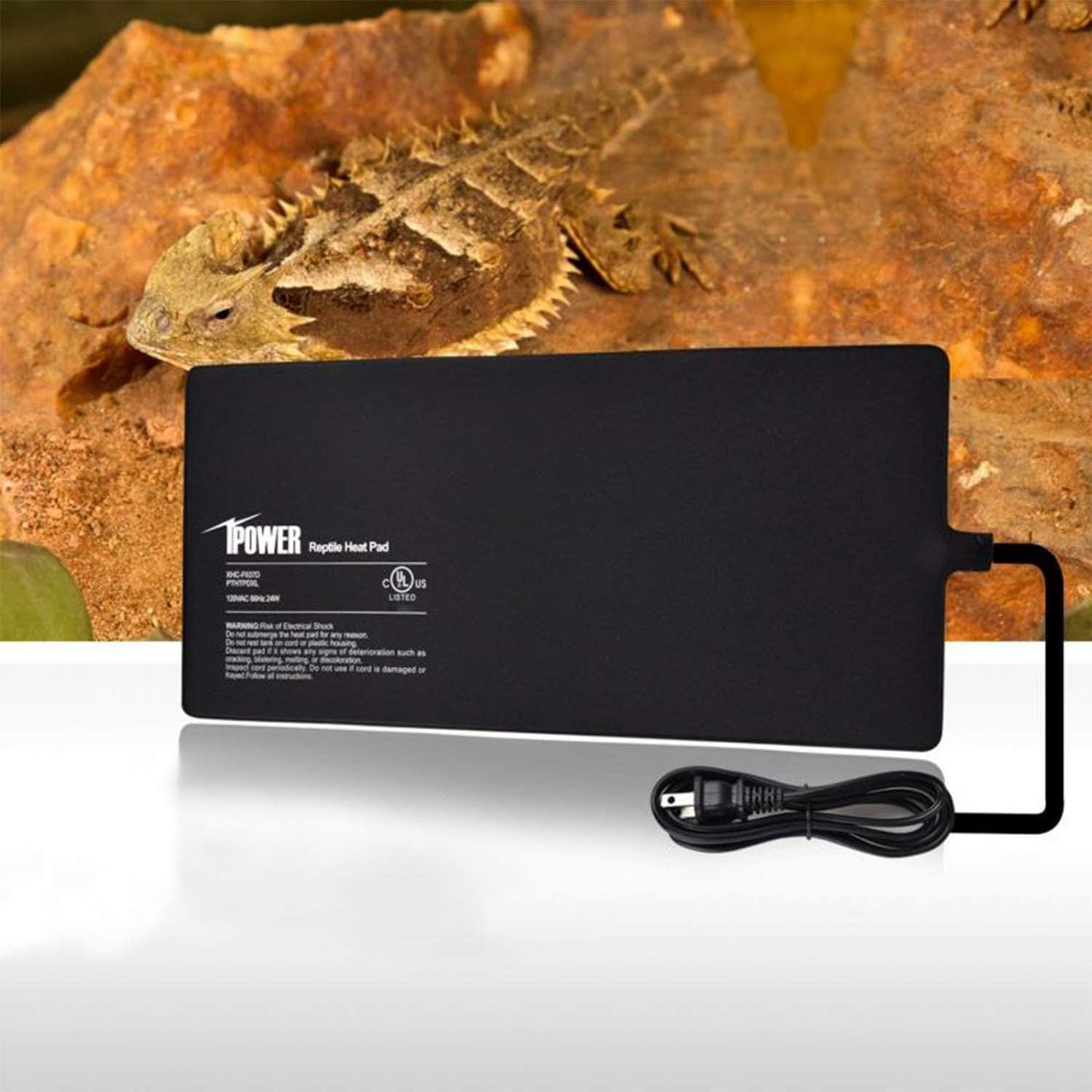iPower 8X18 Inch Reptile Heat Pad Under Tank Heater Terrarium Warmer Heating Mat for Turtles Lizards Frogs and Other Small Animals